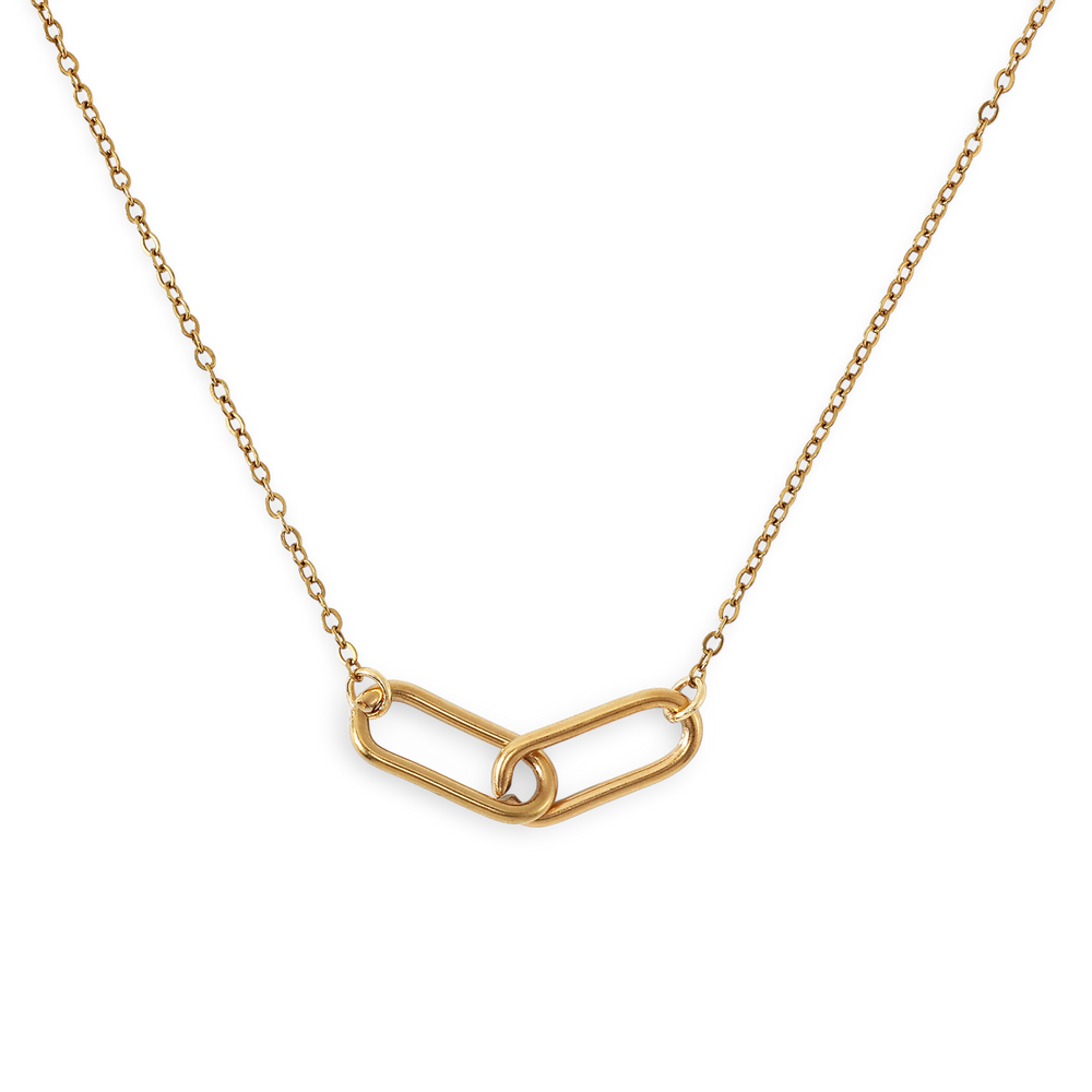 Oval Link Necklace - Gold / 17" + 2"
