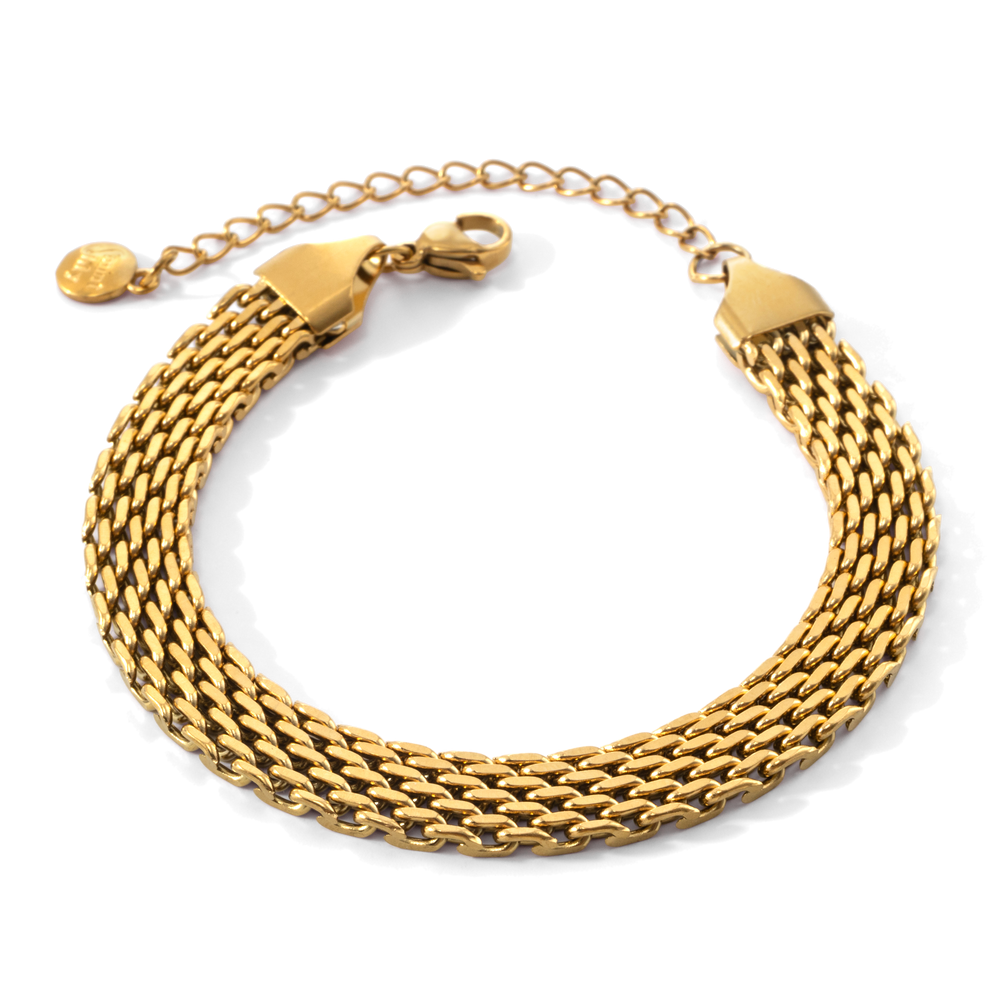 Panther Link Chain Bracelet - Gold / 6.5" + 2"
