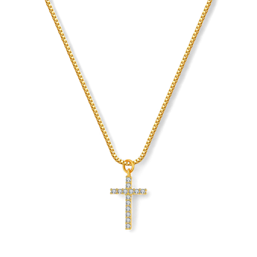 Pave Cross Necklace