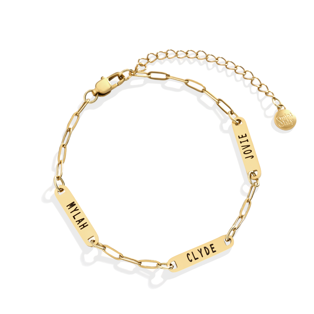 Pulsera Clip Con Nombres