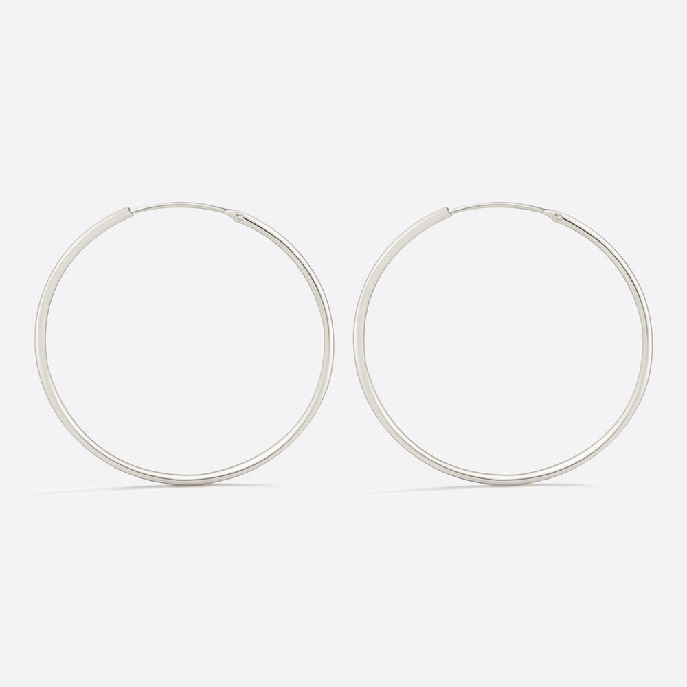 Pendientes de aro sin fin - Sterling Silver / 30MM