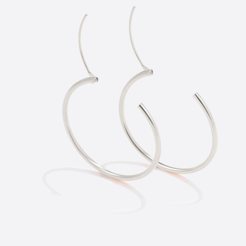 Pendientes de aro sin fin - Sterling Silver / 30MM