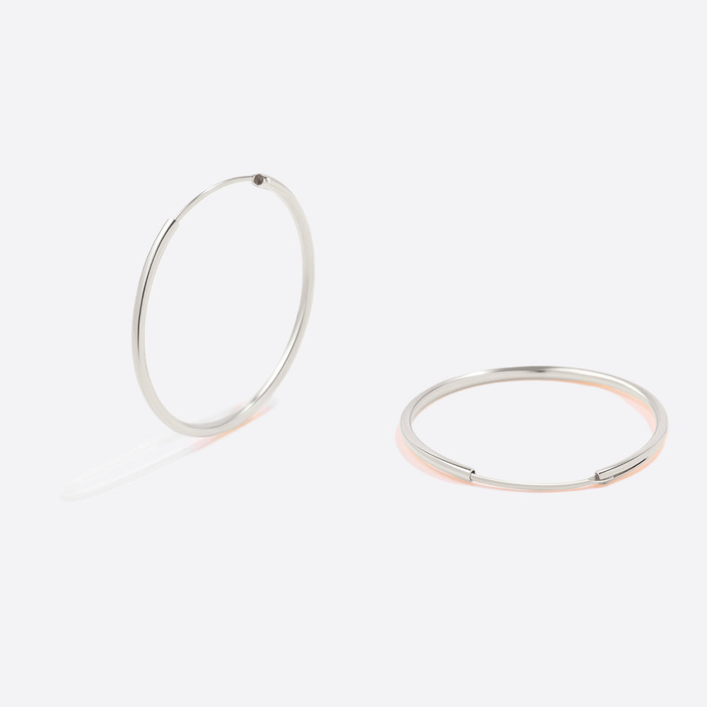 Pendientes de aro sin fin - Sterling Silver / 30MM