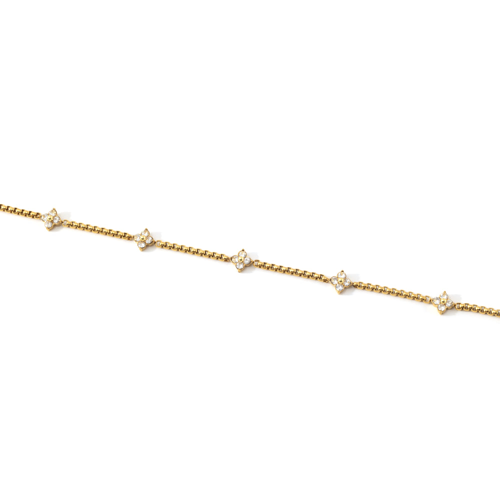 Radiant Clover Bracelet - Gold / 6.5" + 1"