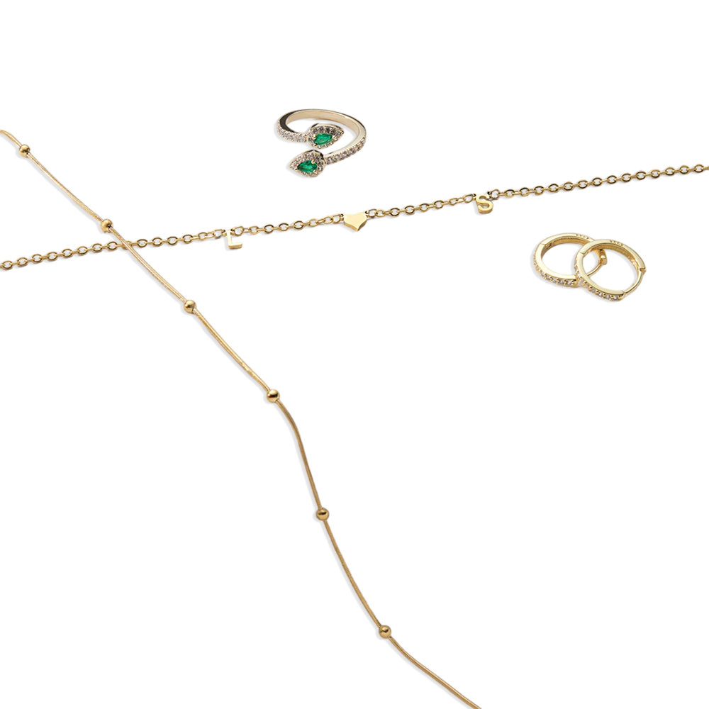 Collar Satélite - Chapado en oro de 18 quilates.