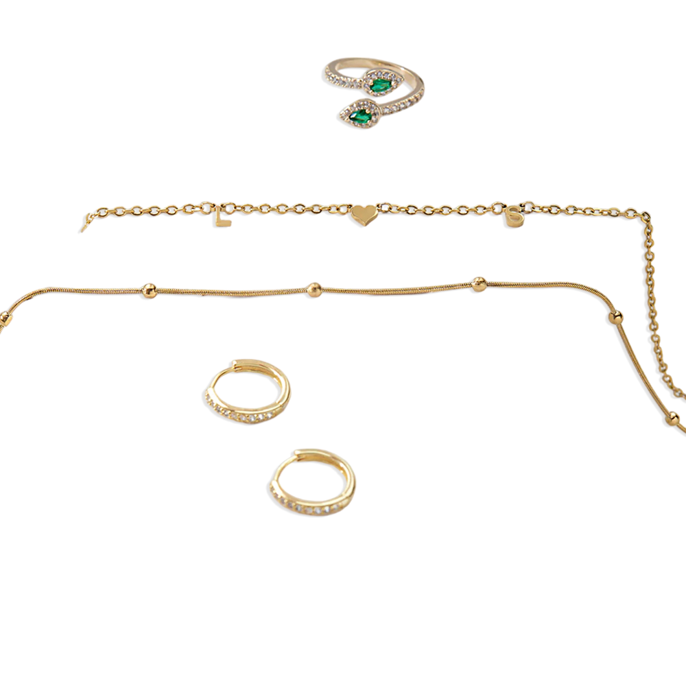 Collar Satélite - Chapado en oro de 18 quilates.