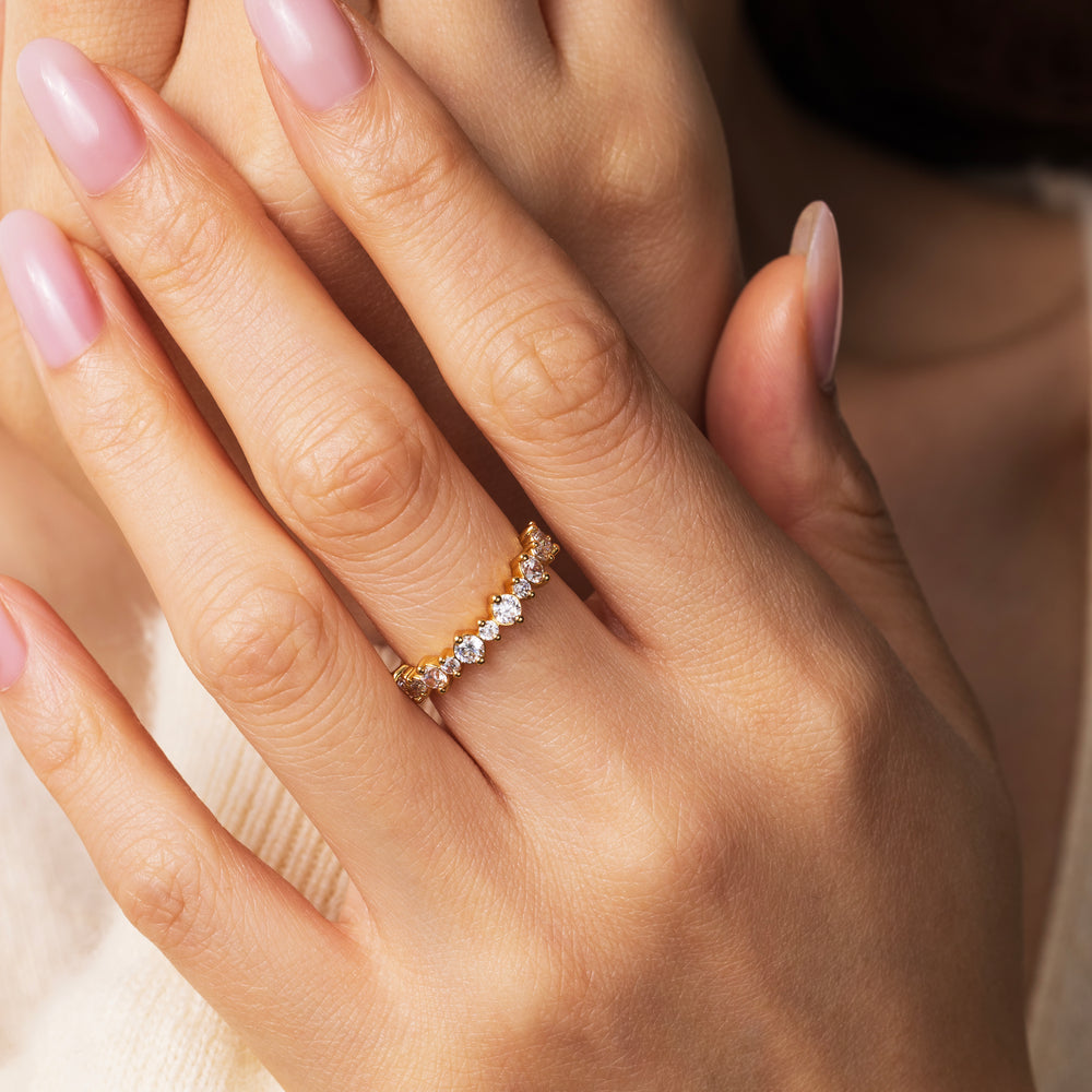 Scattered Sparkle Ring - Gold / 7