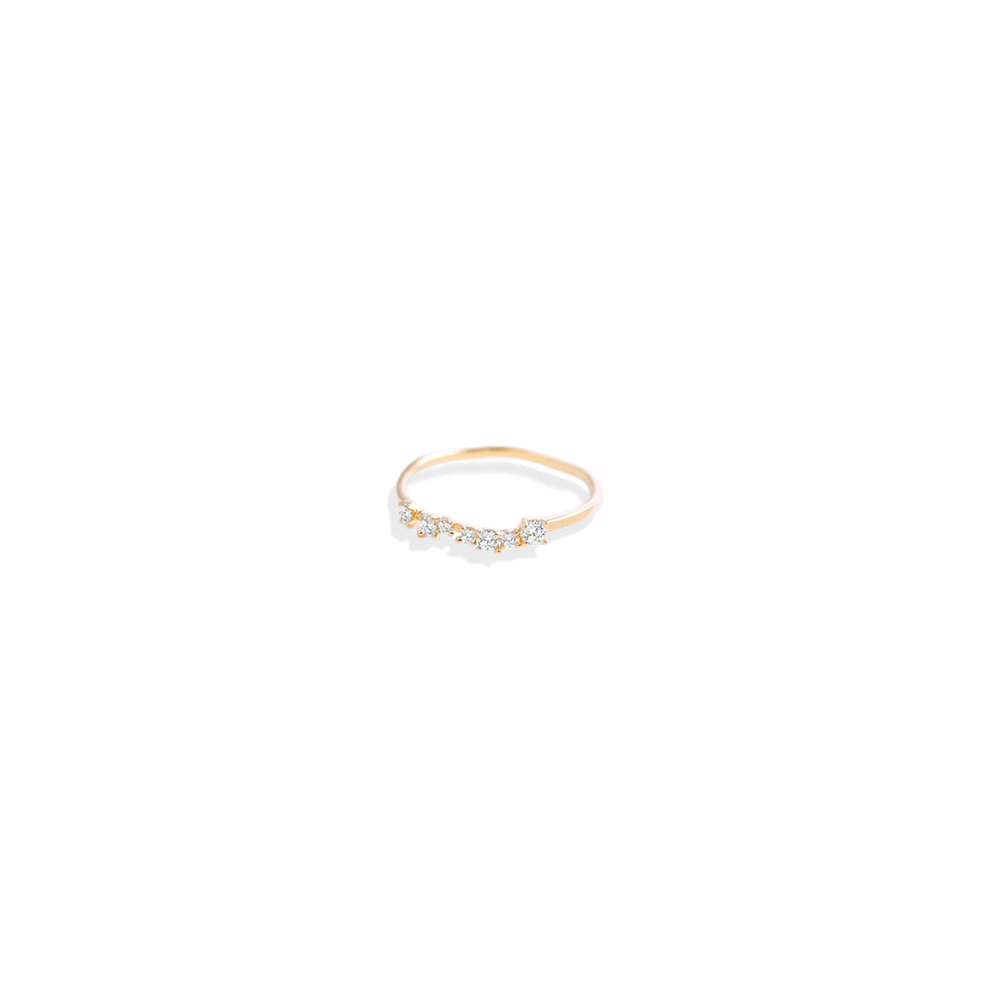 Shimmer Diamond Ring - 18k Gold Over Sterling Silver / 5