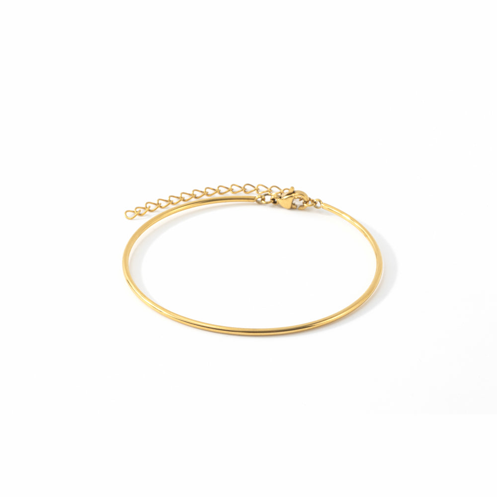 Solid Bar Cuff Bracelet - Gold / 7.5"