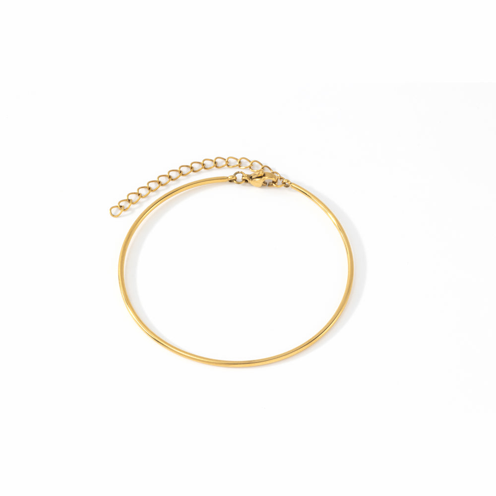 Solid Bar Cuff Bracelet - Gold / 7.5"