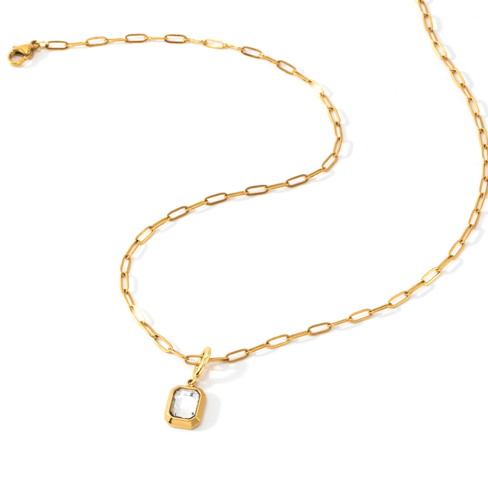 Sophia Baguette Necklace - Gold