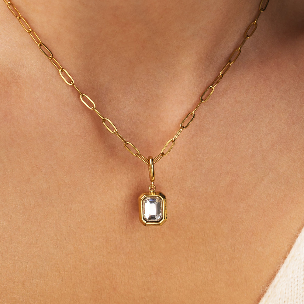 Sophia Baguette Necklace - Gold