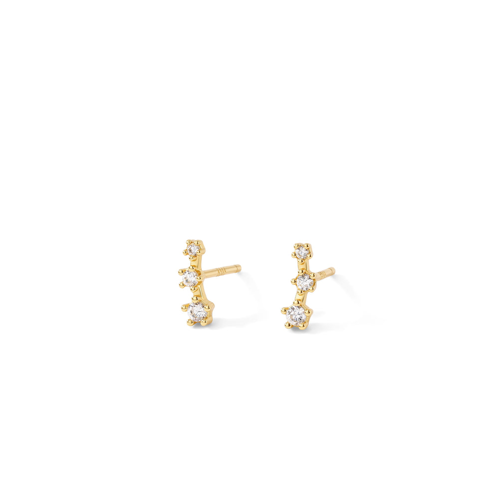Sparkling Mini Climber Studs - Gold