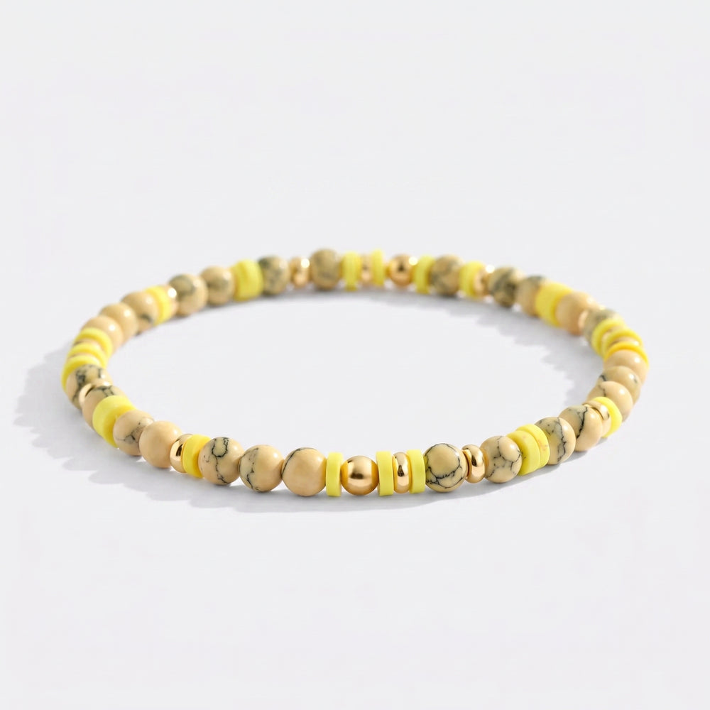 Stacking Birthstone Beaded Bracelet - November Citrine / 7.5"