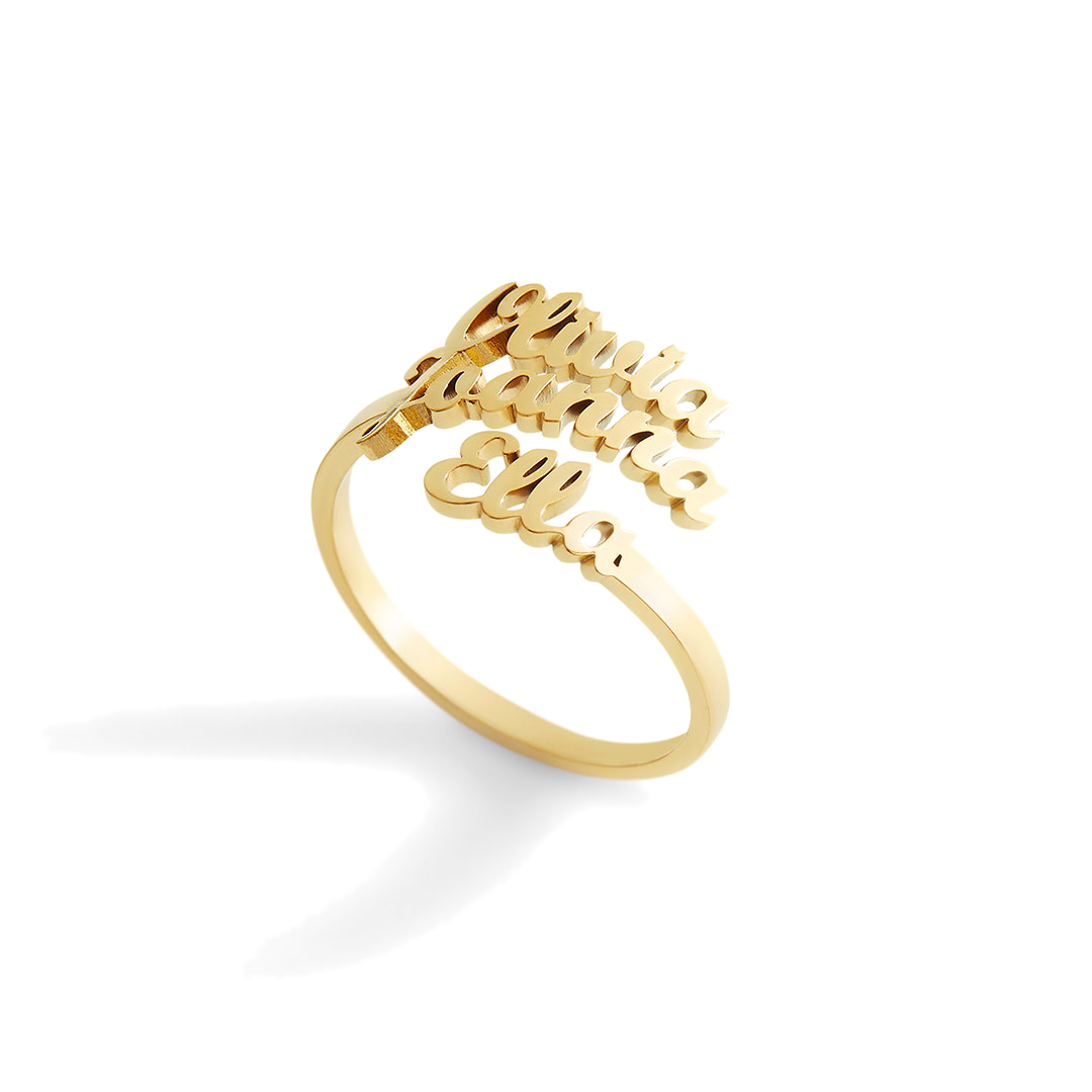 Anillo con tres nombres
