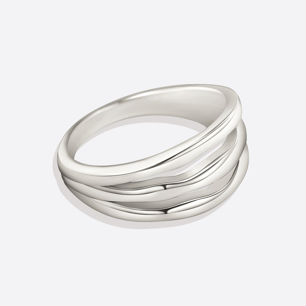 Gold Triple Ring - 11 / 925 Sterling Silver