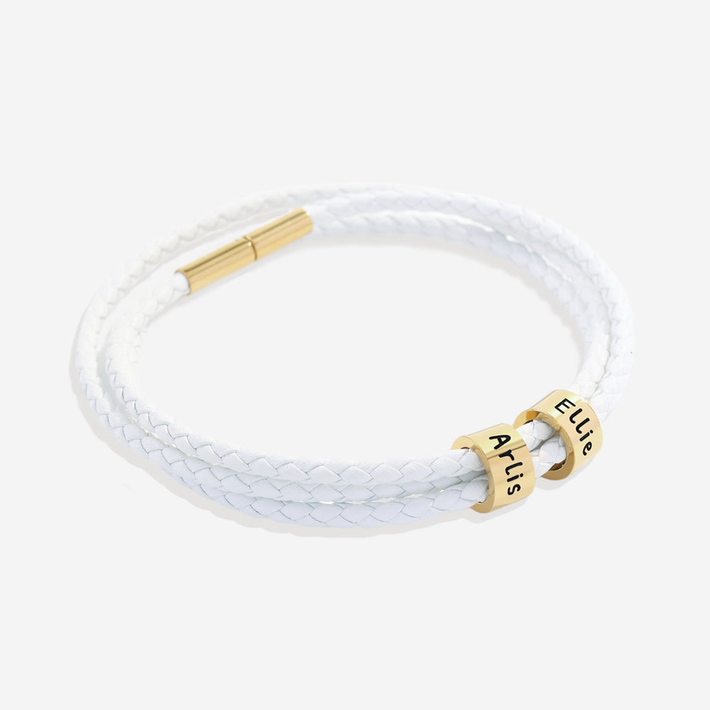 Personalized Beaded Bracelet - Navy / Gold / 1