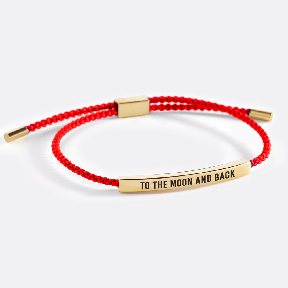 To The Moon And Back Inspire Bracelet - Gold / Lucky Red / Standard