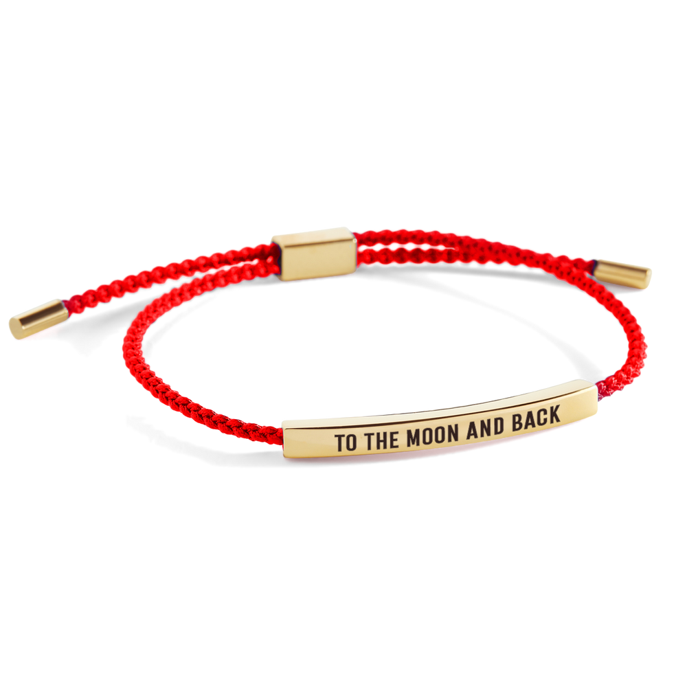To The Moon And Back Inspire Bracelet - Gold / Lucky Red / Standard