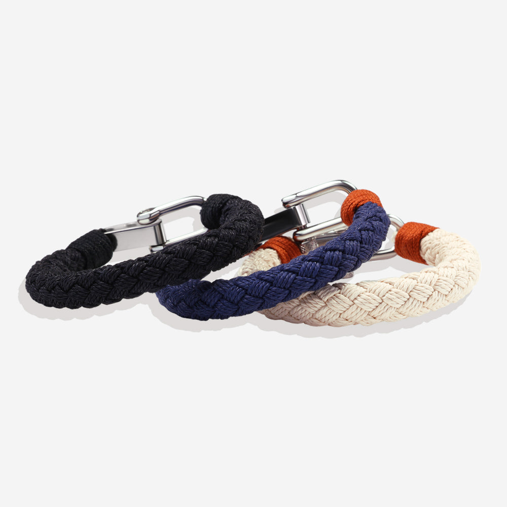 Anchor Braided Bracelet - Navy