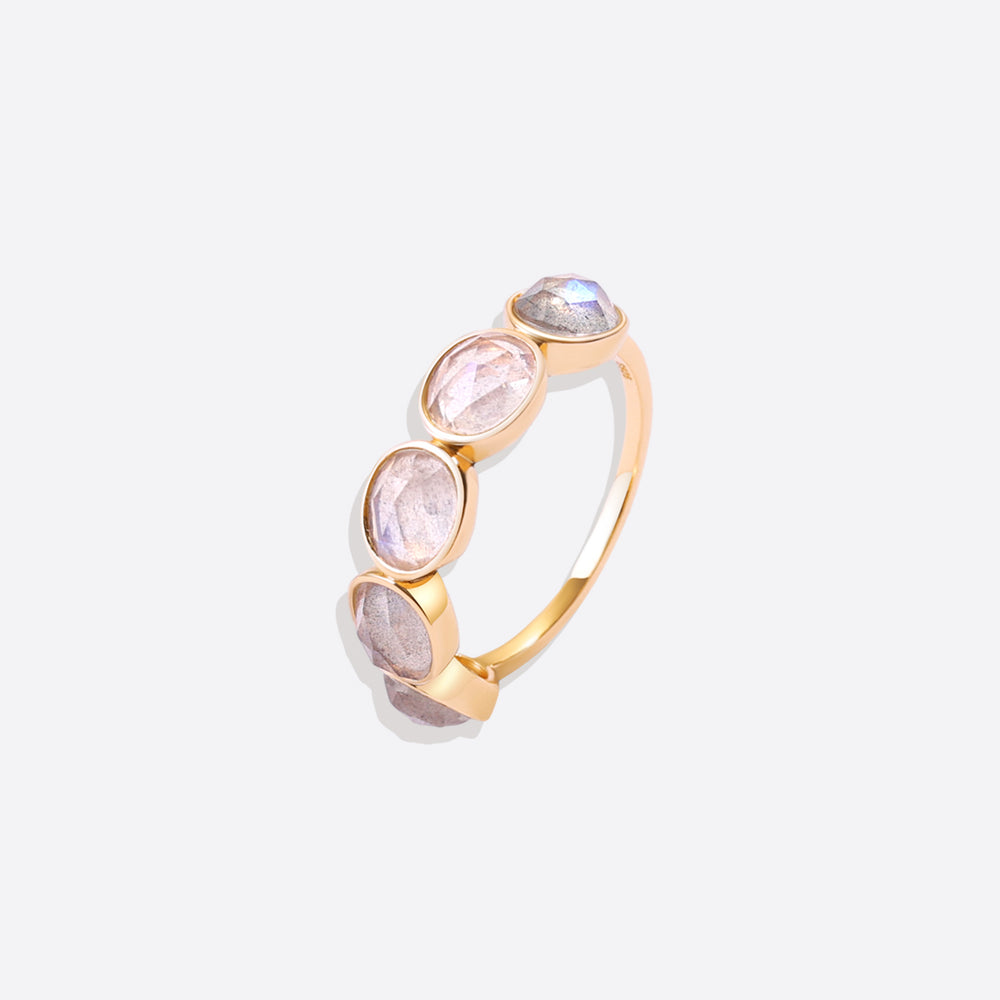 Rose-Cut Labradorite Ring - 5