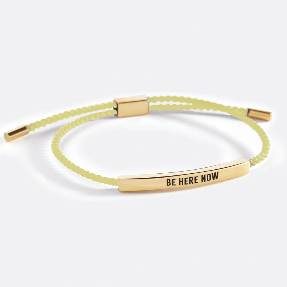 Be Here Now Inspire Bracelet - Gold / Lemon Yellow / Standard
