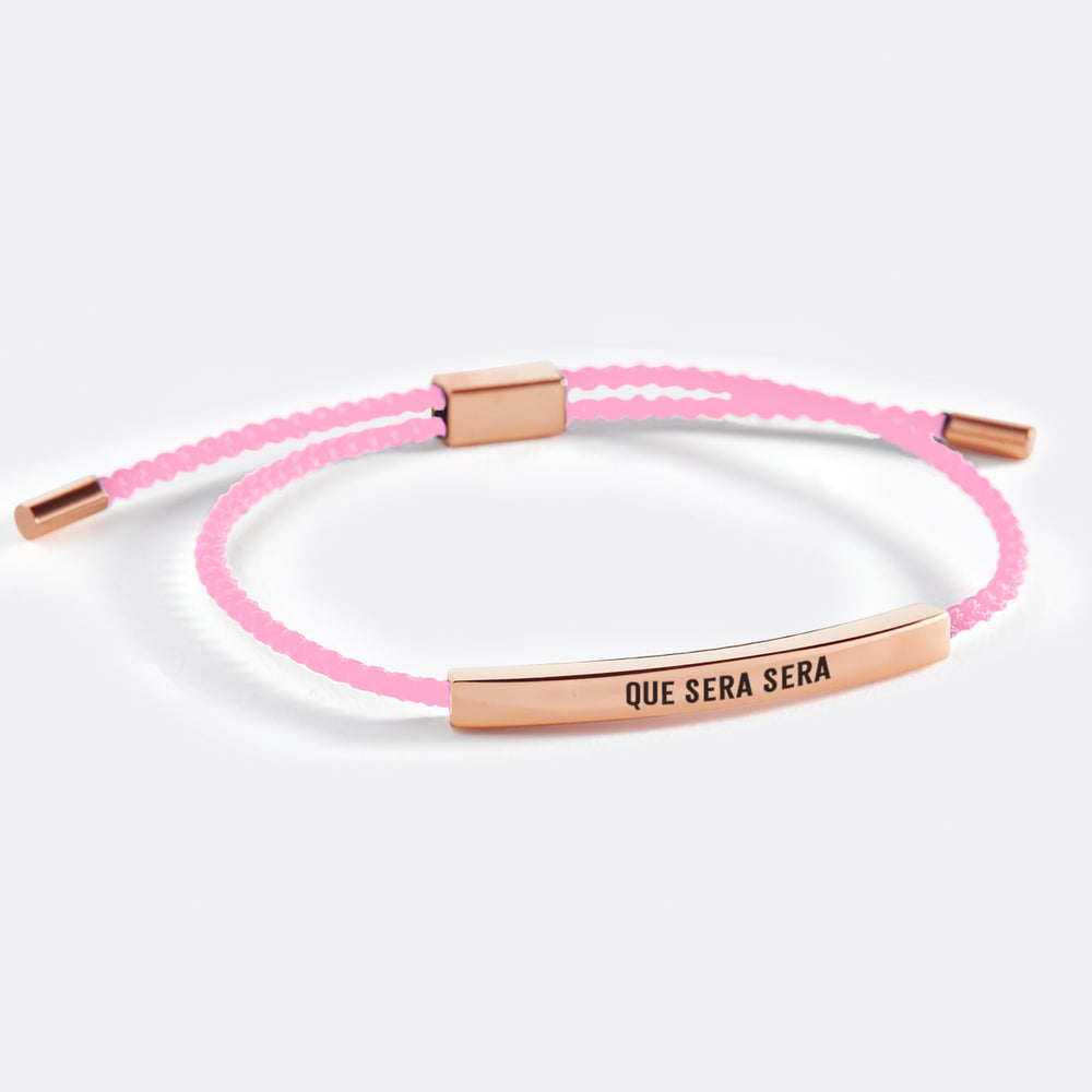 Que Sera Sera Inspire Bracelet - 18k Rose Gold Plated / Pink / Standard