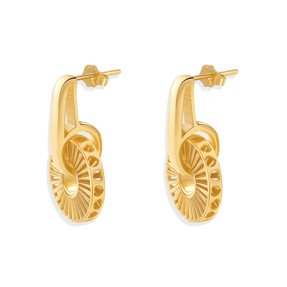 Gold Burst Drop Earrings - Default Title