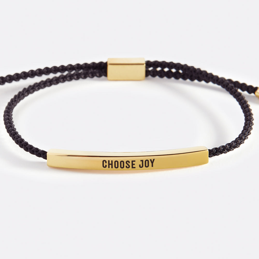 Choose Joy Inspire Bracelet - Gold / Lucky Red / Personalized