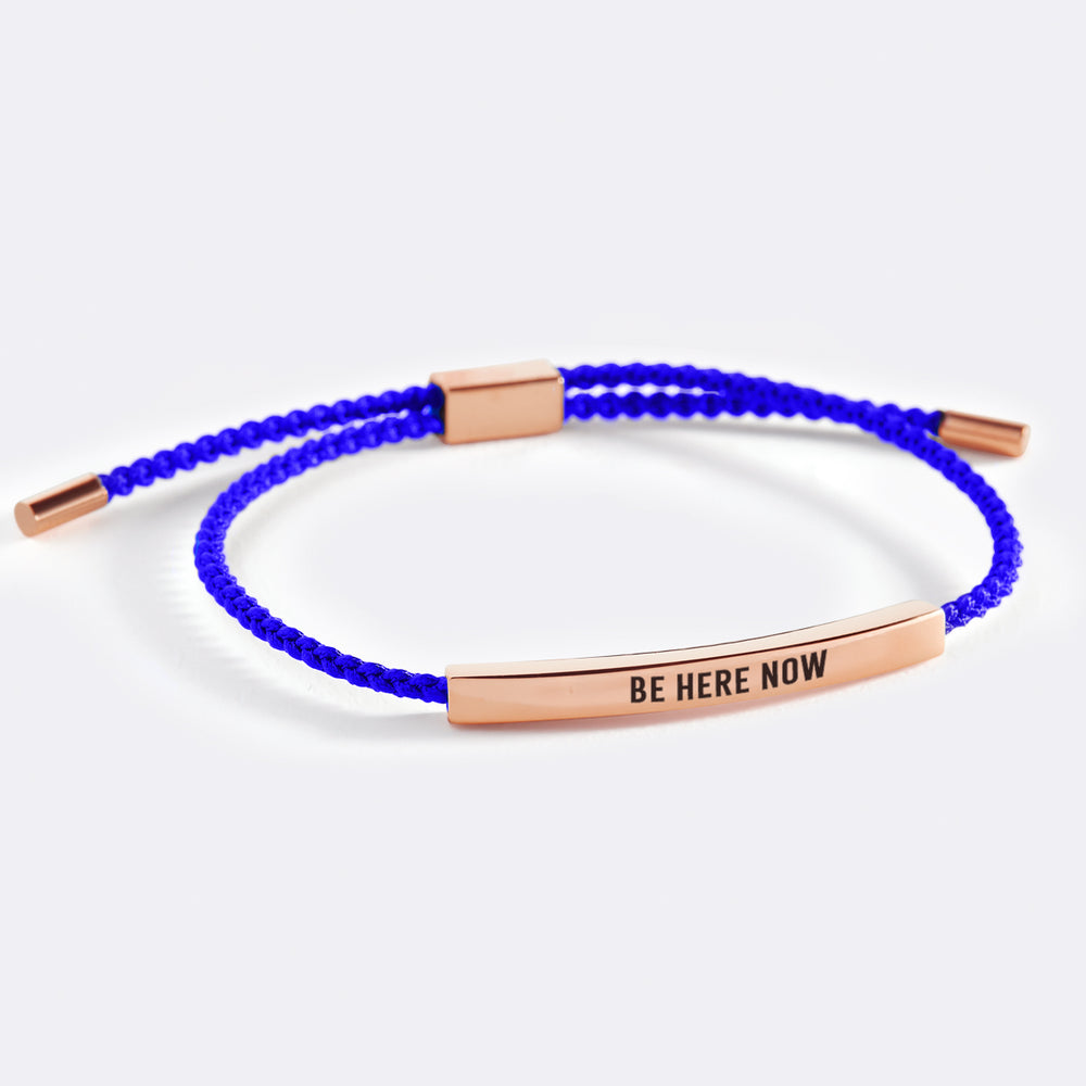 Be Here Now Inspire Bracelet - 18k Rose Gold Plated / Royal Blue / Standard