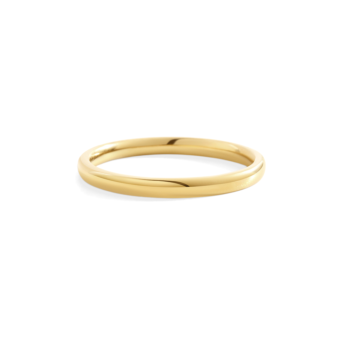 Gold ring on a white background