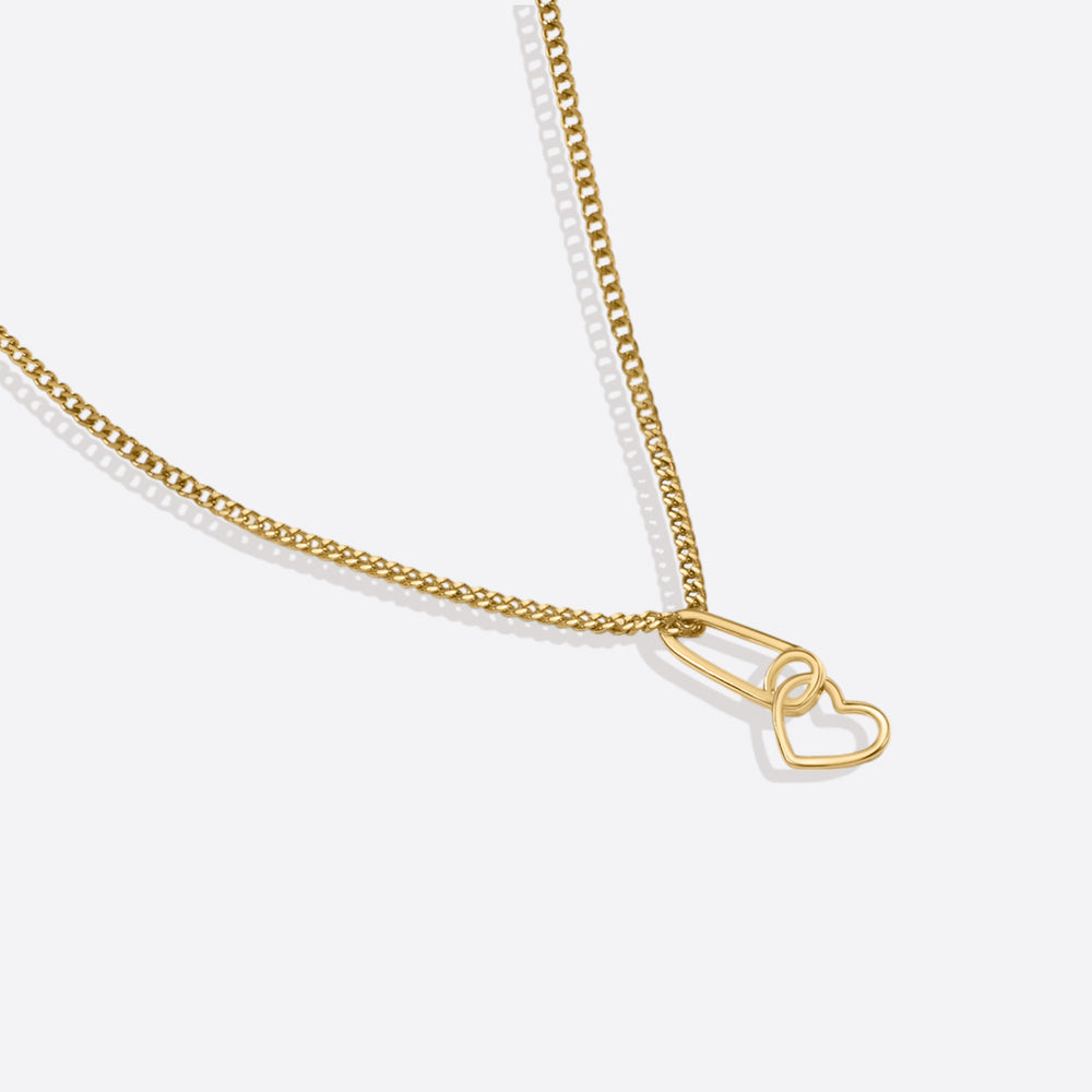 Paperclip Heart Necklace - Default Title