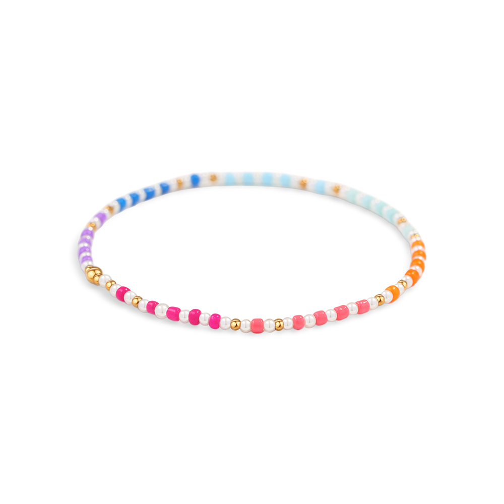 Summer Beaded Bracelet Stacking Set - 6.5"