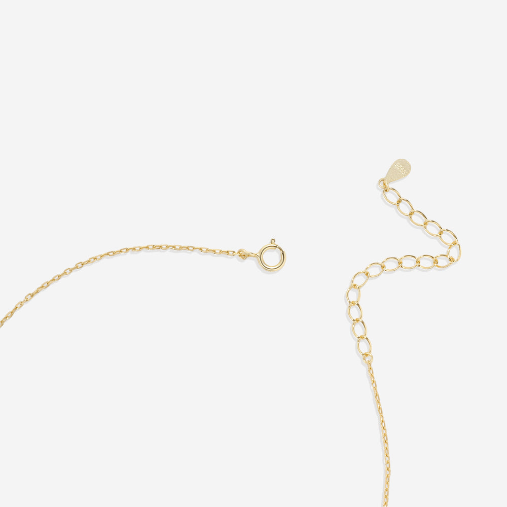 Princess-Cut Emerald Station Necklace - Default Title