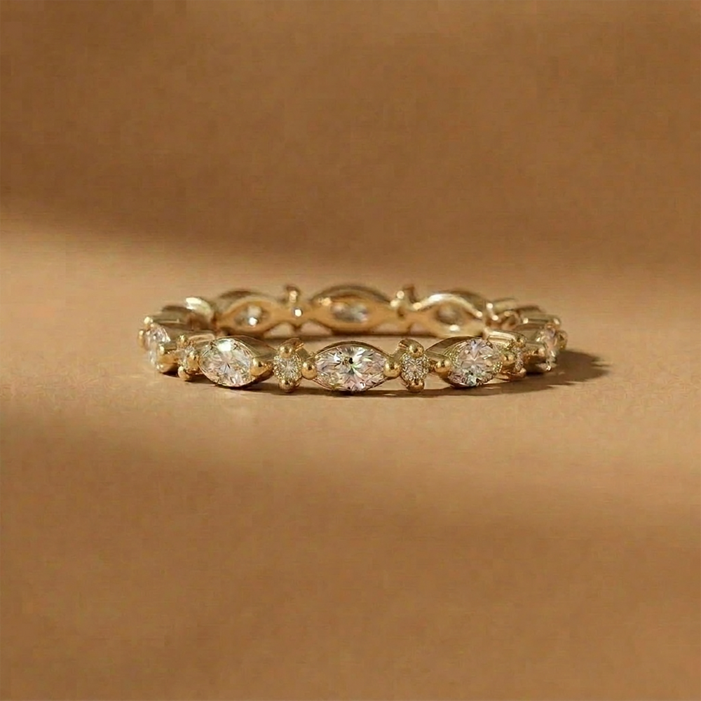 Marquis Gemstone Stacking Ring - 5