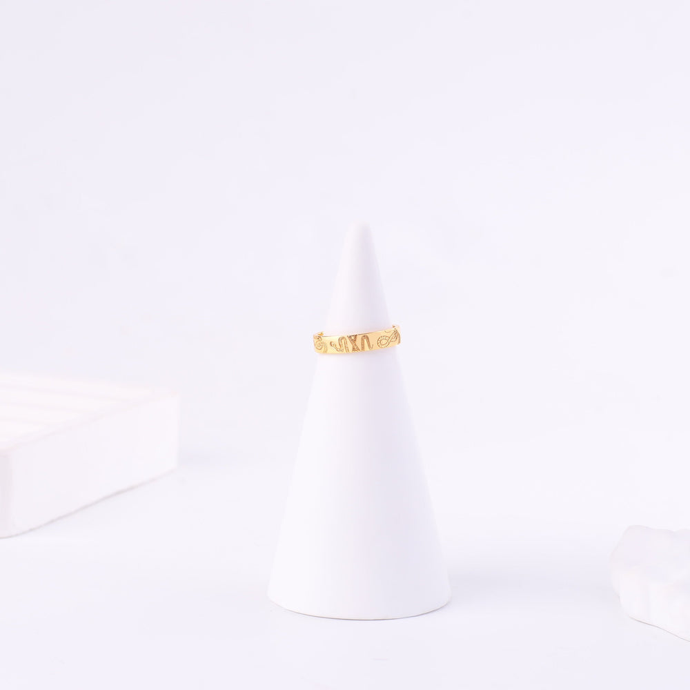 Stamped Snake Band - 18k Gold Over Sterling Silver / 5
