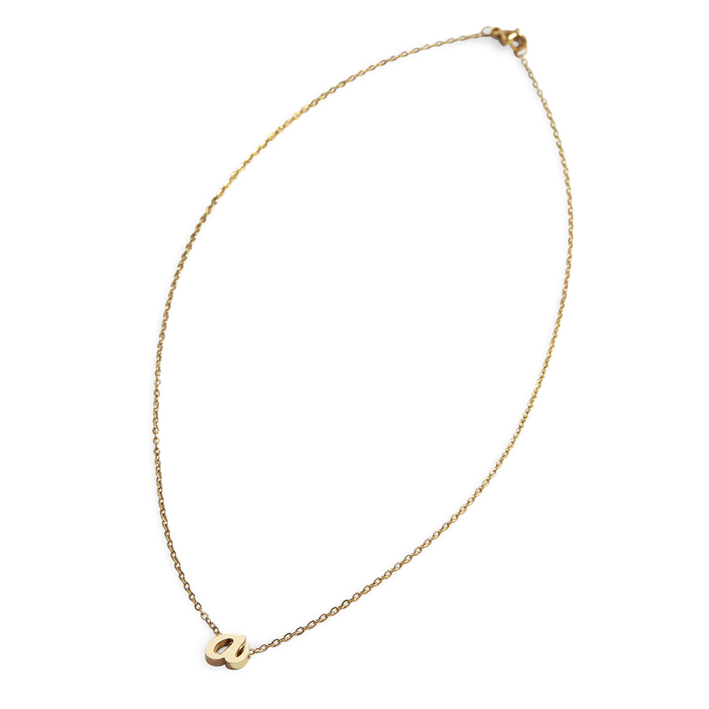 Collar de escritura con inicial diminuta - Oro / A