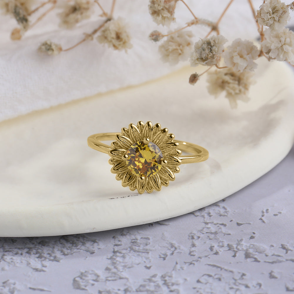 Eres mi anillo de girasol Sunshine - Oro / 6