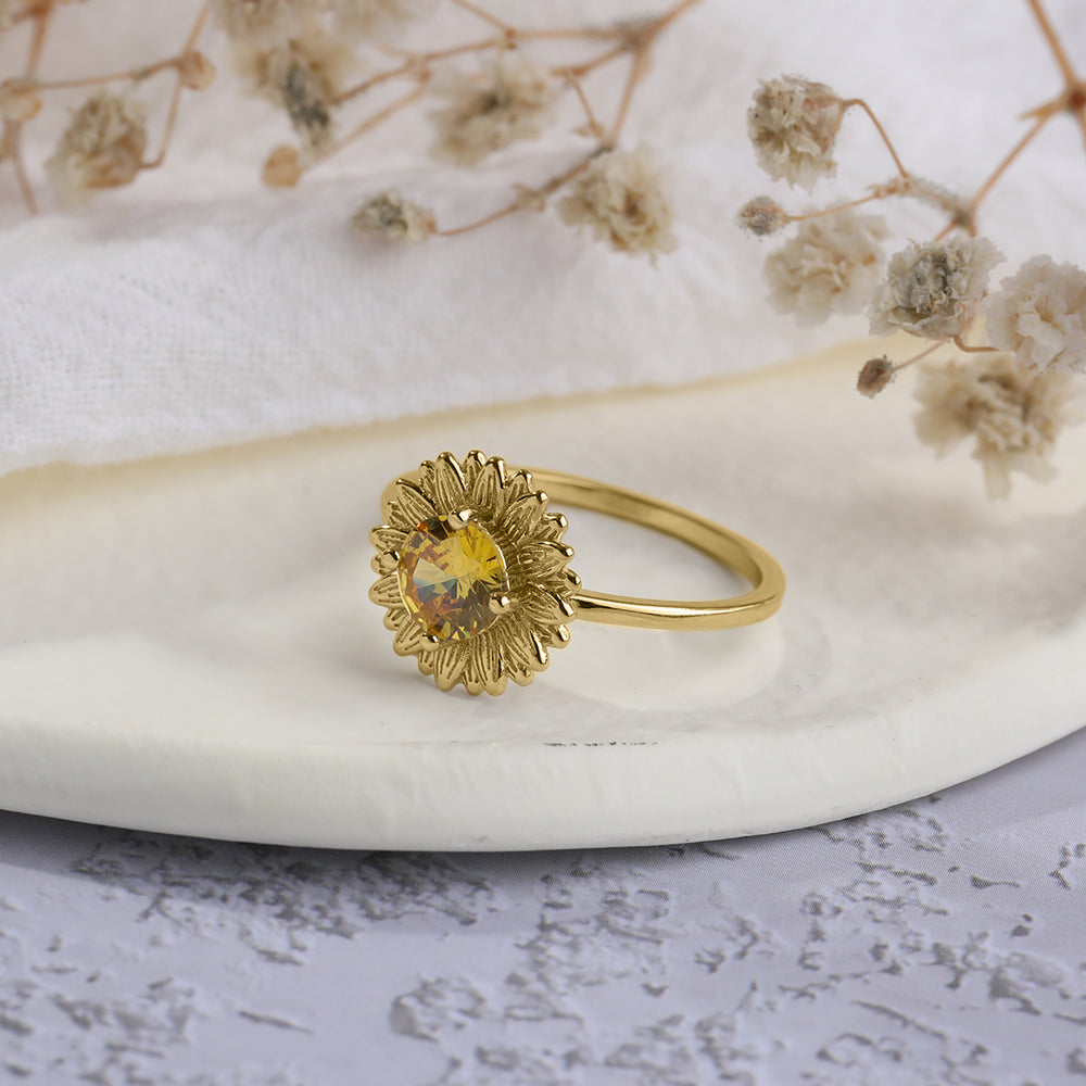 Eres mi anillo de girasol Sunshine - Oro / 6
