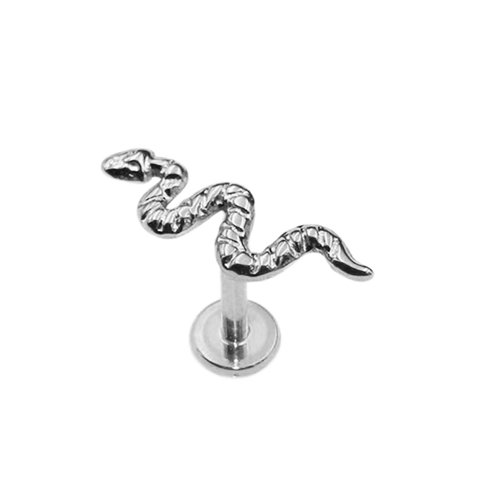 Cute Labret Studs | 16g - Silver / Snake / 8mm