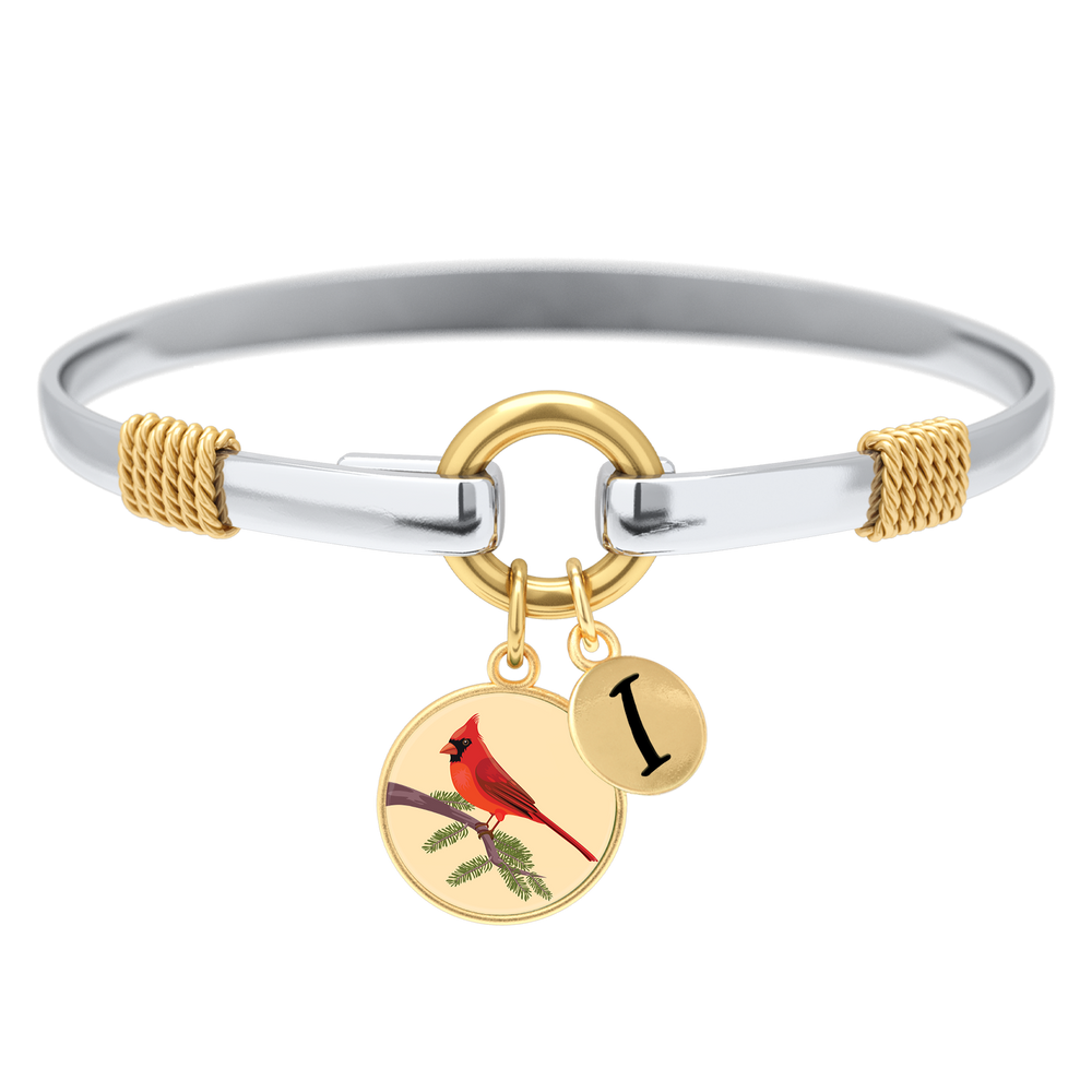 Cardinal - Pulsera bicolor personalizada con dijes - Oro / yo